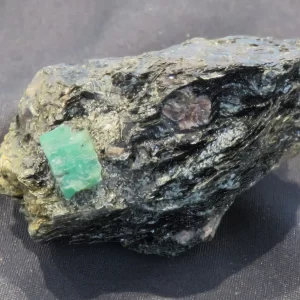 Emerald in biotite schist