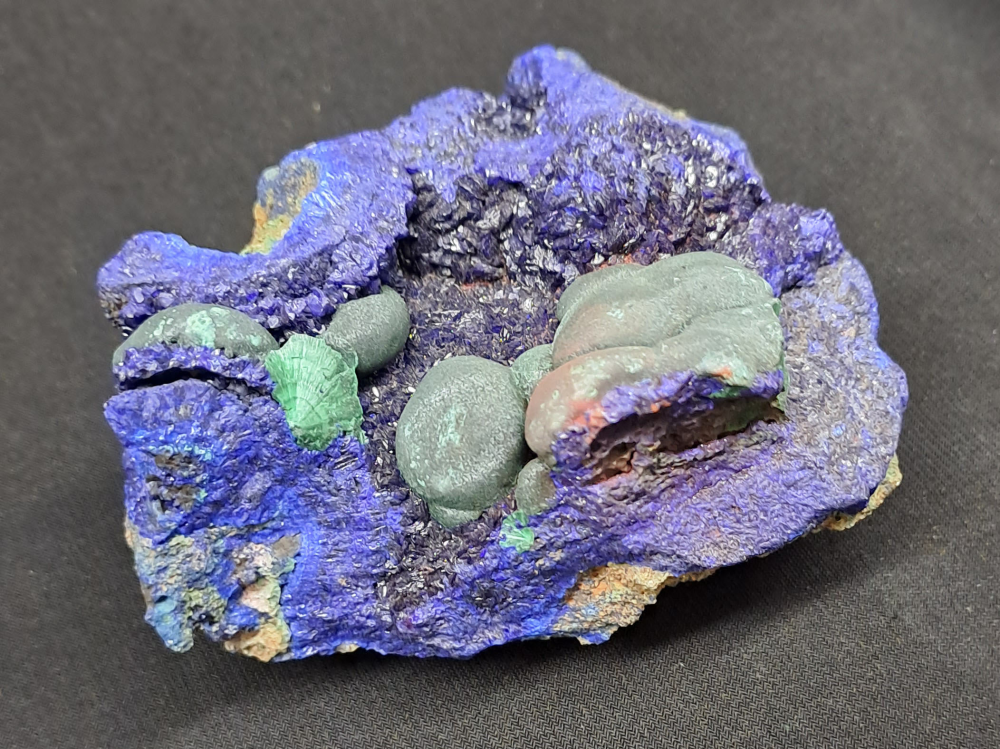 Azurite with Malachite
